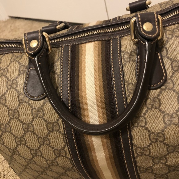 Authentic Gucci GG Joy Web Boston Bag Medium - Picture 3 of 16